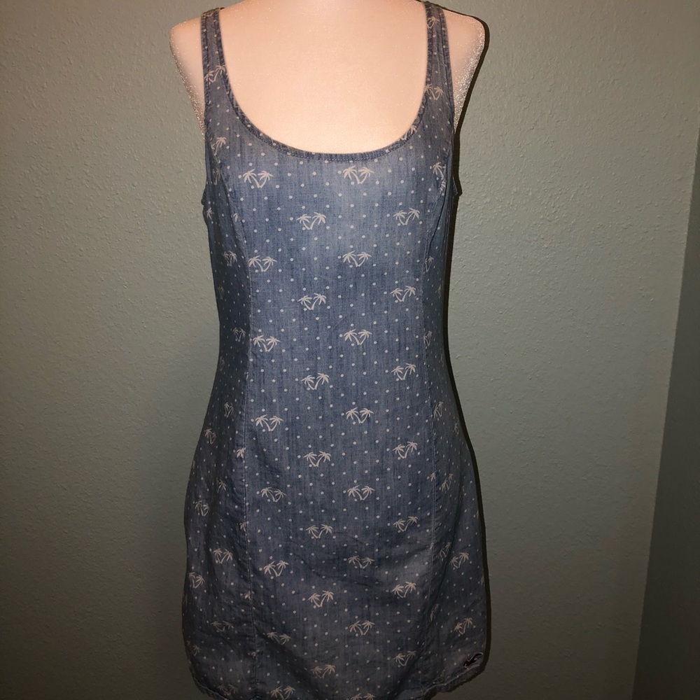 Blue Palm Tree Dress